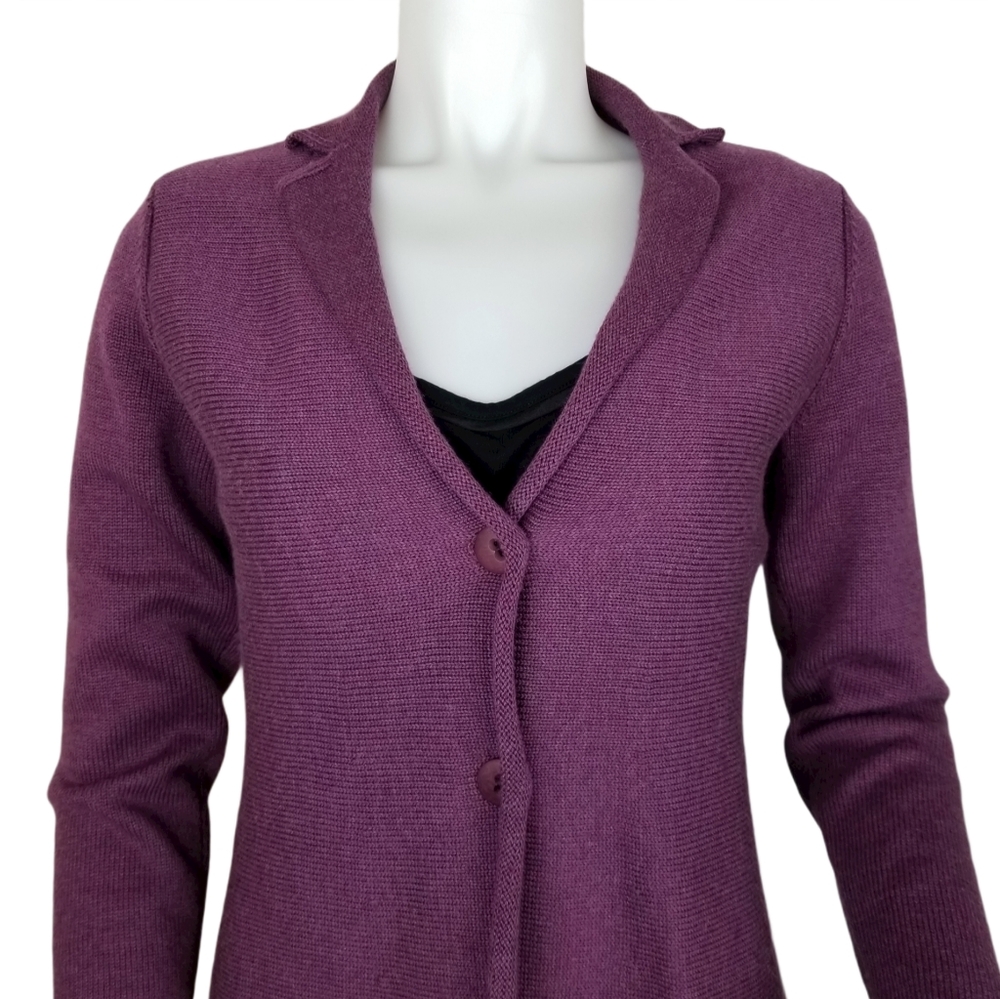Eileen Fisher Sz 2-4 Petite Merino Wool Cardigan